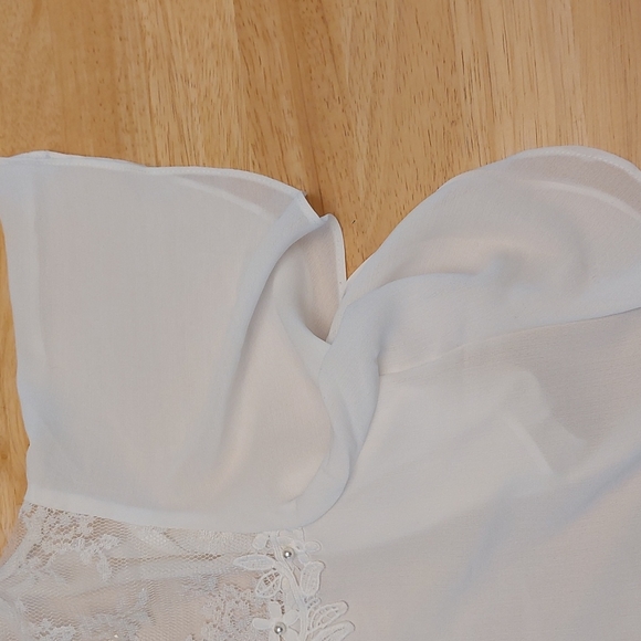 NWT Suzy Shier White Top Size LG - Picture 4 of 5